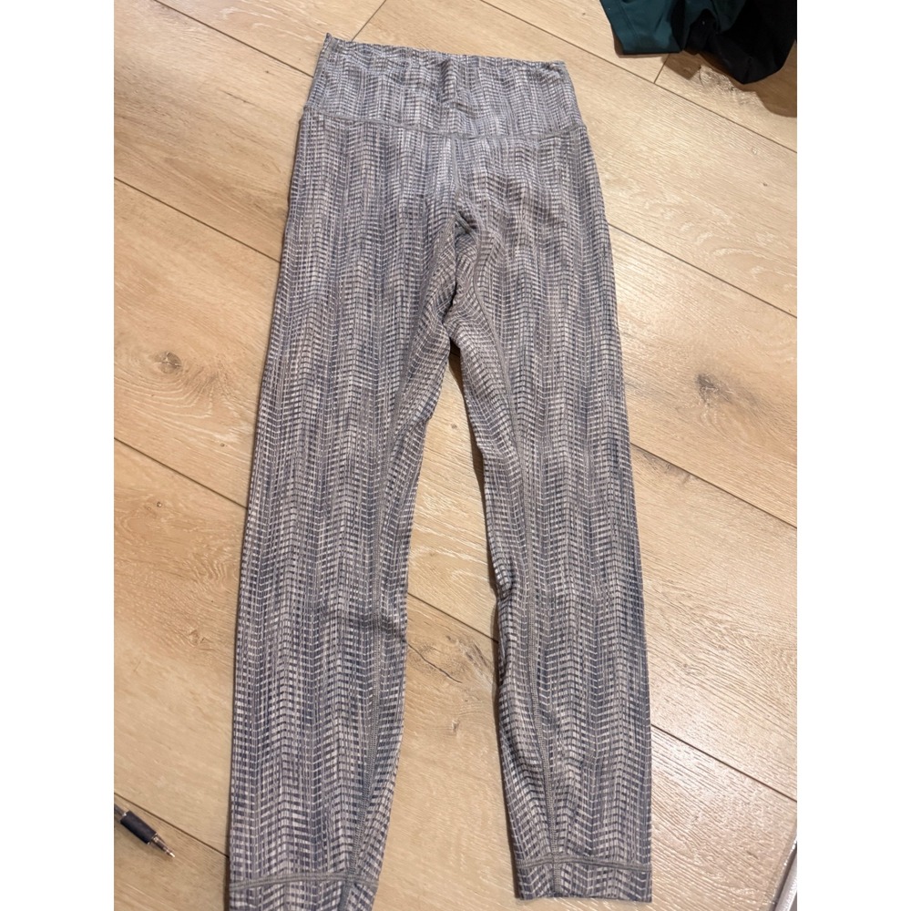 Lululemon SoulCycle Wunder Under High-Rise Leggings Grey Herringbone SOUL Size 6